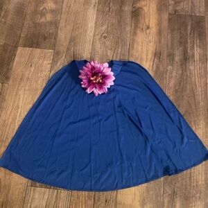 Blue Cape with Pink Flower Accent “Bo Peep” inspired